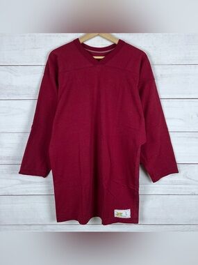 Vintage Russell Athletic Football Jersey Mens Large Maroon USA 70s